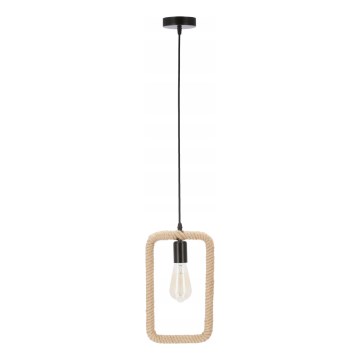 Lustr na lanku OSTOR 1xE27/40W/230V béžová/černá