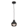 Lustr na lanku OVAL 1xE27/60W/230V černá