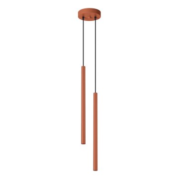 Lustr na lanku PASTELO 2xG9/8W/230V červená