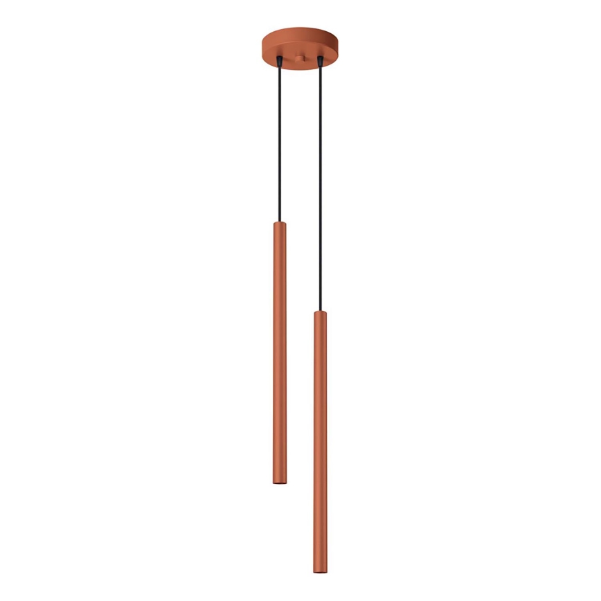 Lustr na lanku PASTELO 2xG9/8W/230V červená