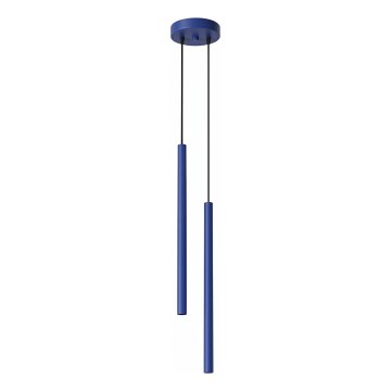 Lustr na lanku PASTELO 2xG9/8W/230V modrá
