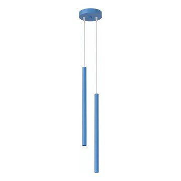 Lustr na lanku PASTELO 2xG9/8W/230V modrá