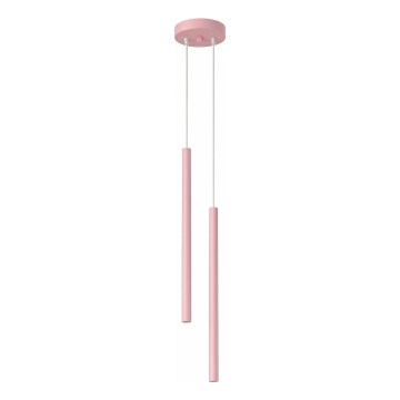 Lustr na lanku PASTELO 2xG9/8W/230V růžová