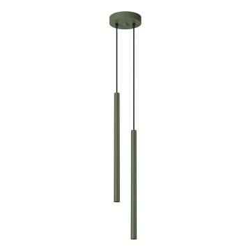 Lustr na lanku PASTELO 2xG9/8W/230V zelená