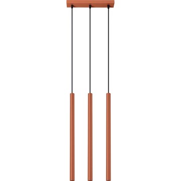 Lustr na lanku PASTELO 3xG9/8W/230V červená