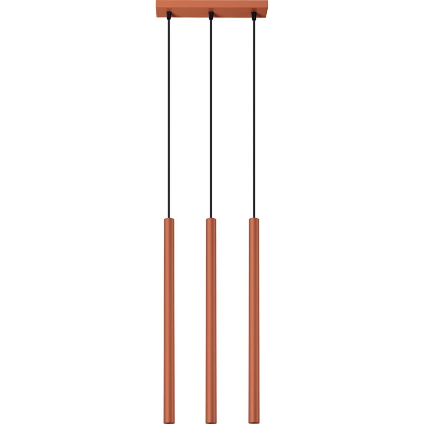 Lustr na lanku PASTELO 3xG9/8W/230V červená