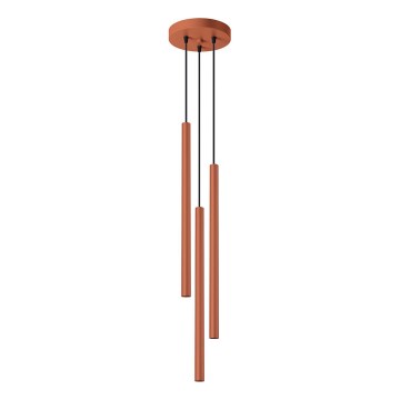 Lustr na lanku PASTELO 3xG9/8W/230V červená