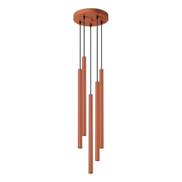 Lustr na lanku PASTELO 5xG9/8W/230V červená
