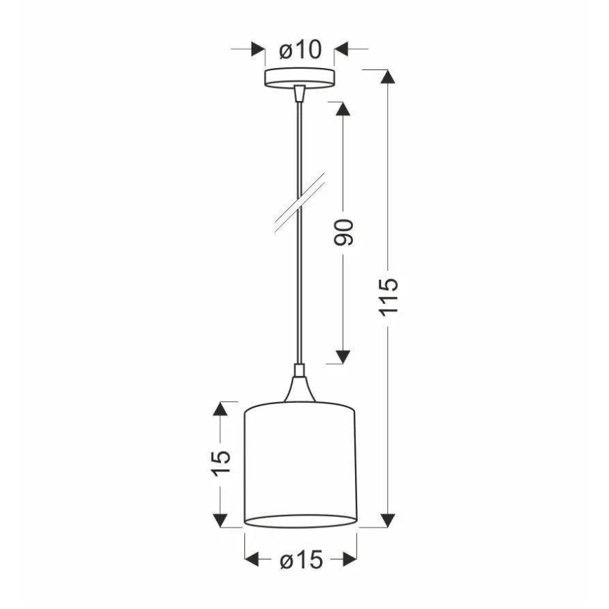 Lustr na lanku PATTI 1xE27/60W/230V pr. 15 cm zelená