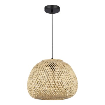 Lustr na lanku PETRA 1xE27/15W/230V pr. 35 cm bambus