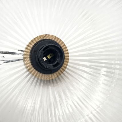 Lustr na lanku PIA 1xE27/60W/230V pr. 30 cm dub