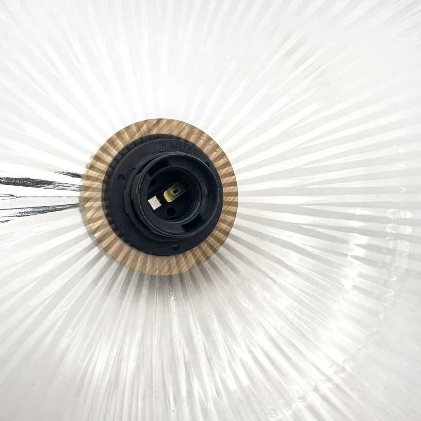 Lustr na lanku PIA 1xE27/60W/230V pr. 30 cm dub