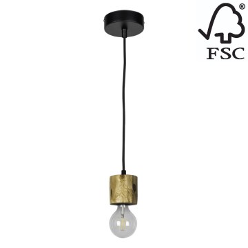 Lustr na lanku PINO 1xE27/60W/230V borovice – FSC certifikováno