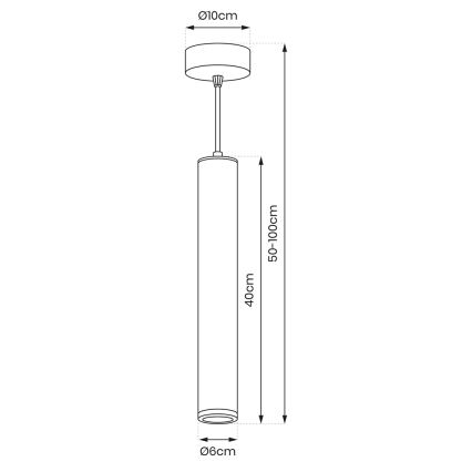 Lustr na lanku PORTER 1xGU10/8W/230V bílá