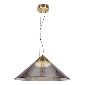 Lustr na lanku PRESTO 1xGX53/10W/230V pr. 50 cm zlatá/kouřová šedá