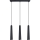 Lustr na lanku PRYSM 3xG9/8W/230V černá