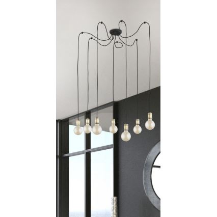 Lustr na lanku QUALLE 5xE27/60W/230V pavouk