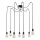 Lustr na lanku QUALLE 7xE27/60W/230V pavouk