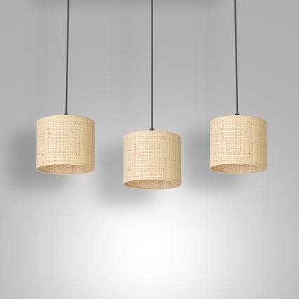 Lustr na lanku RATTAN 3xE27/60W/230V ratan