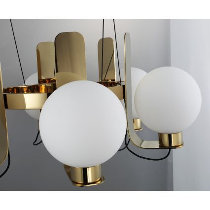 Lustr na lanku REGGIO 6xE27/40W/230V zlatá