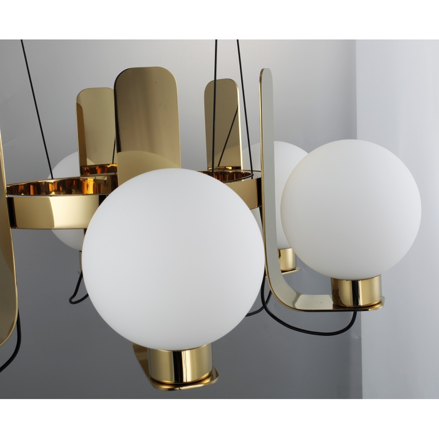 Lustr na lanku REGGIO 6xE27/40W/230V zlatá