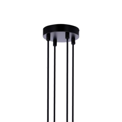 Lustr na lanku RENO 4xE27/40W/230V černá/hnědá