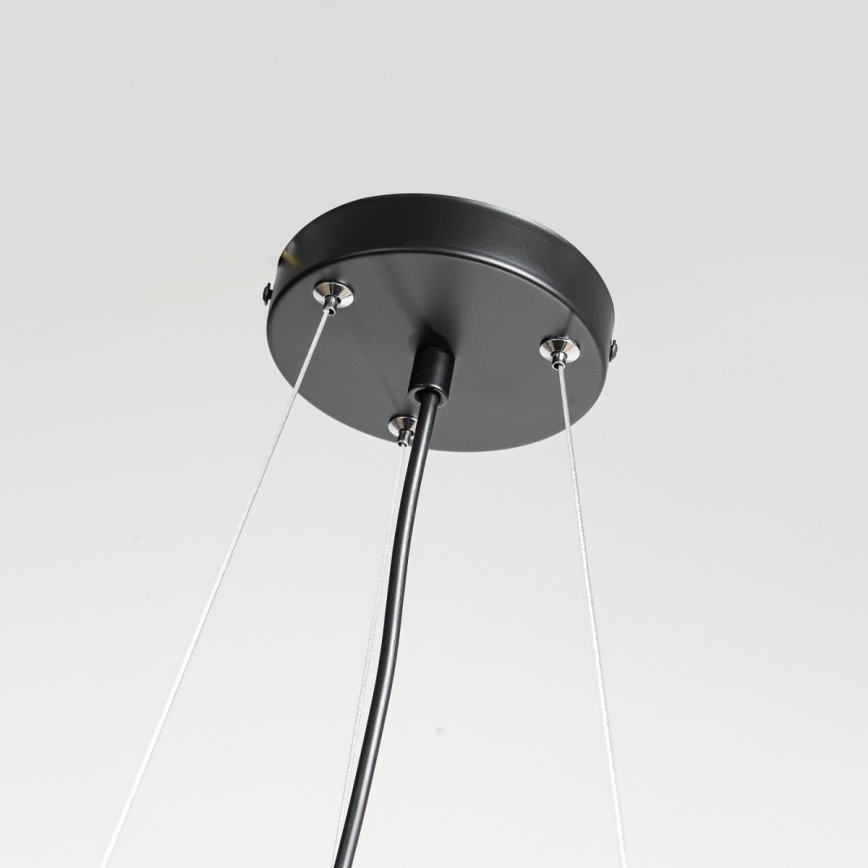 Lustr na lanku REUS 3xE27/40W/230V pr. 47 cm černá