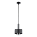 Lustr na lanku RIF LUX 1xGX53/12W/230V pr. 15 cm černá/lesklý chrom