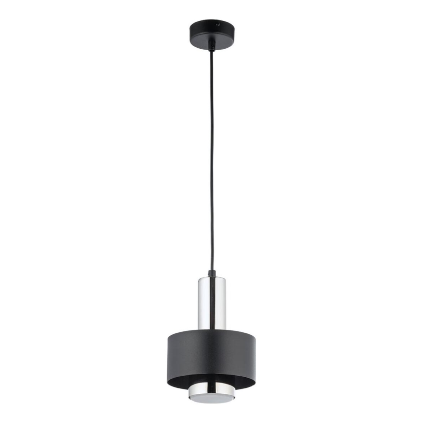 Lustr na lanku RIF LUX 1xGX53/12W/230V pr. 15 cm černá/lesklý chrom