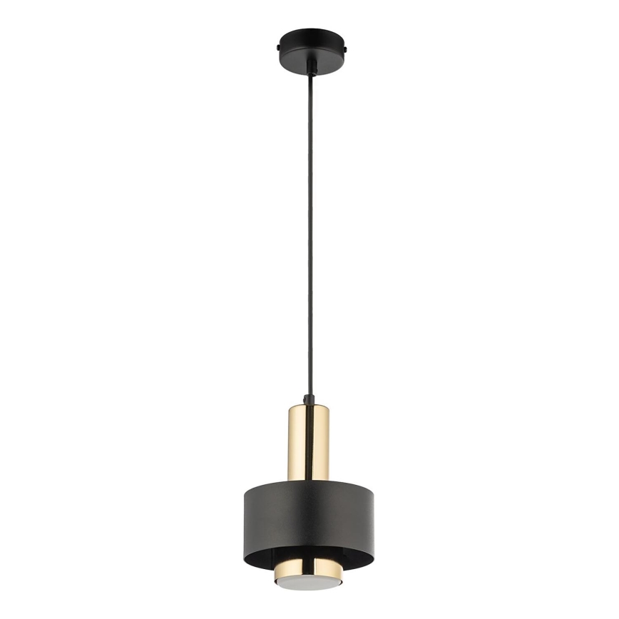 Lustr na lanku RIF LUX 1xGX53/12W/230V pr. 15 cm černá/zlatá