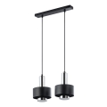 Lustr na lanku RIF LUX 2xGX53/12W/230V černá/lesklý chrom