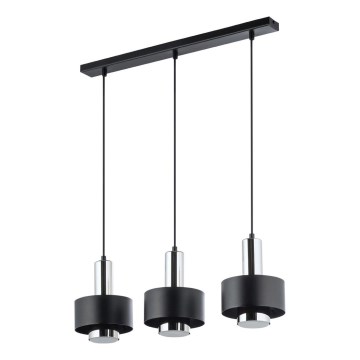 Lustr na lanku RIF LUX 3xGX53/12W/230V černá/lesklý chrom