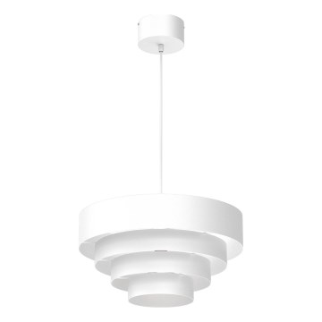 Lustr na lanku RINGS 1xE27/15W/230V bílá
