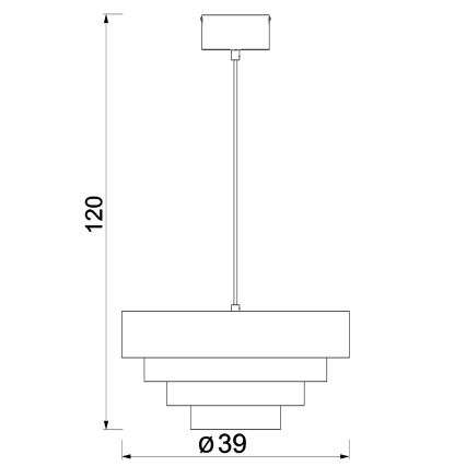 Lustr na lanku RINGS 1xE27/15W/230V bílá