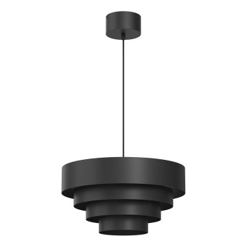 Lustr na lanku RINGS 1xE27/15W/230V černá