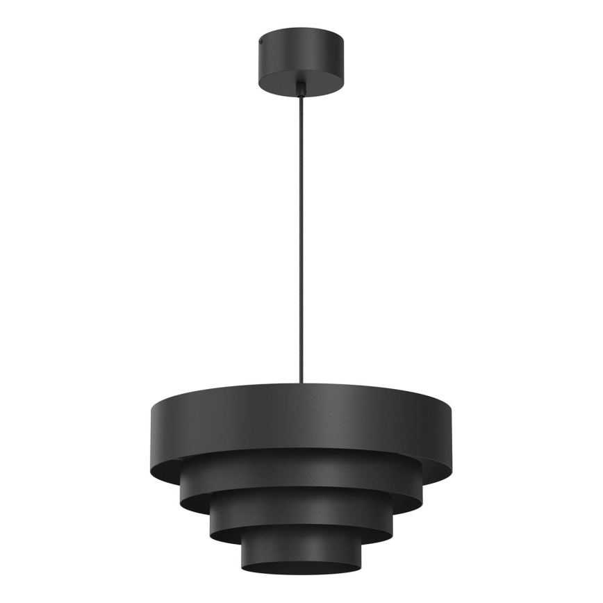 Lustr na lanku RINGS 1xE27/15W/230V černá