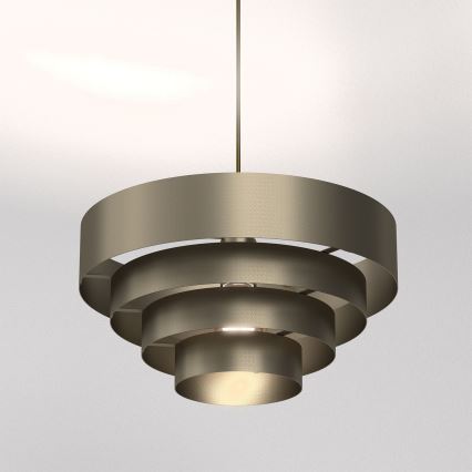 Lustr na lanku RINGS 1xE27/15W/230V mosaz