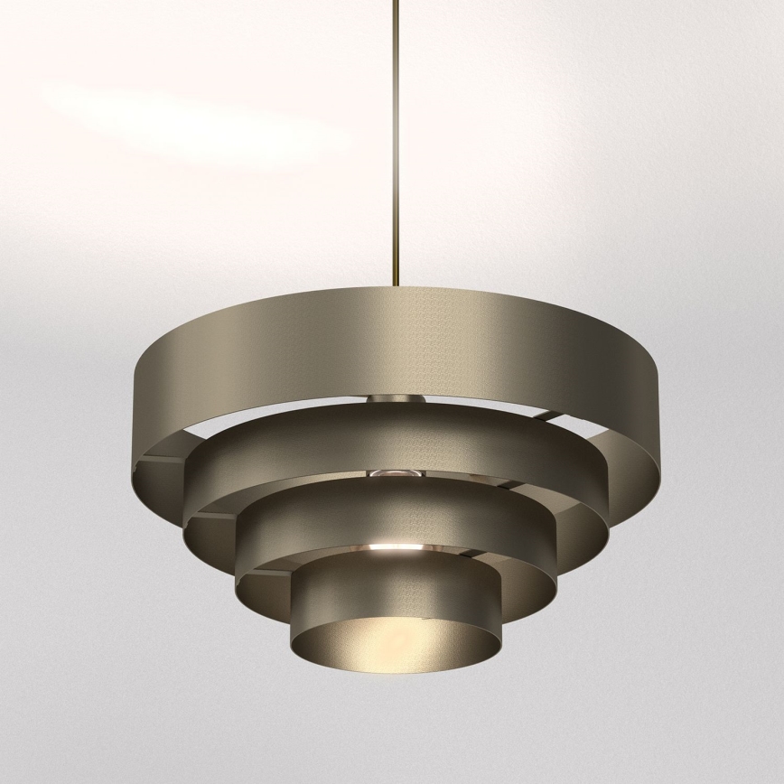 Lustr na lanku RINGS 1xE27/15W/230V mosaz