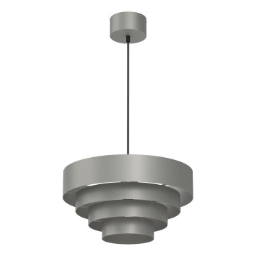 Lustr na lanku RINGS 1xE27/15W/230V šedá