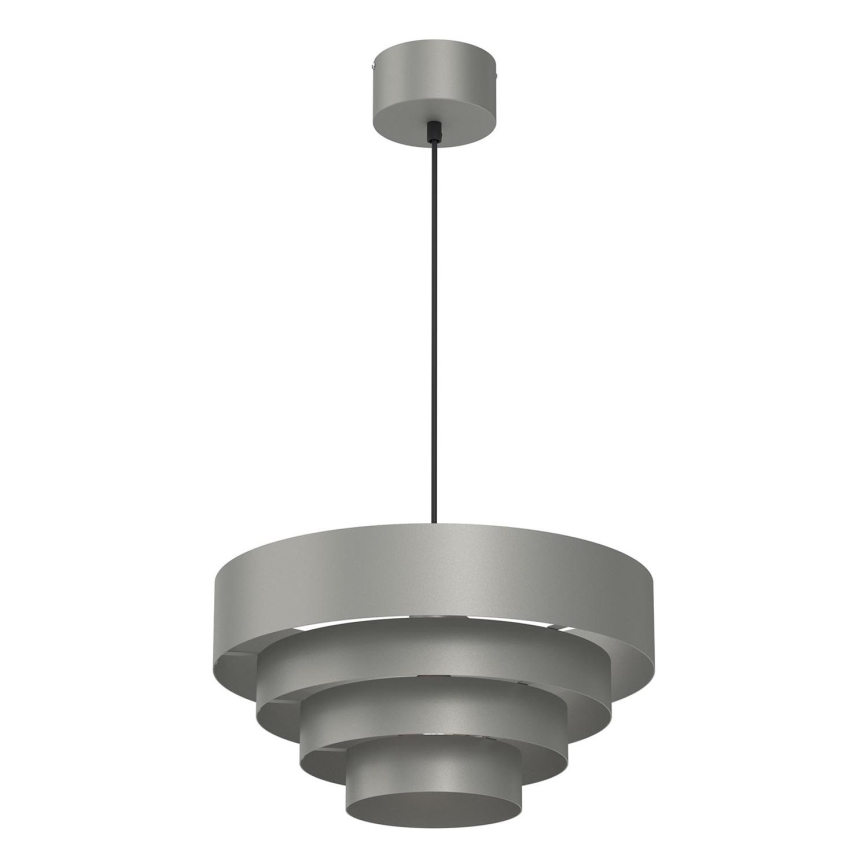 Lustr na lanku RINGS 1xE27/15W/230V šedá