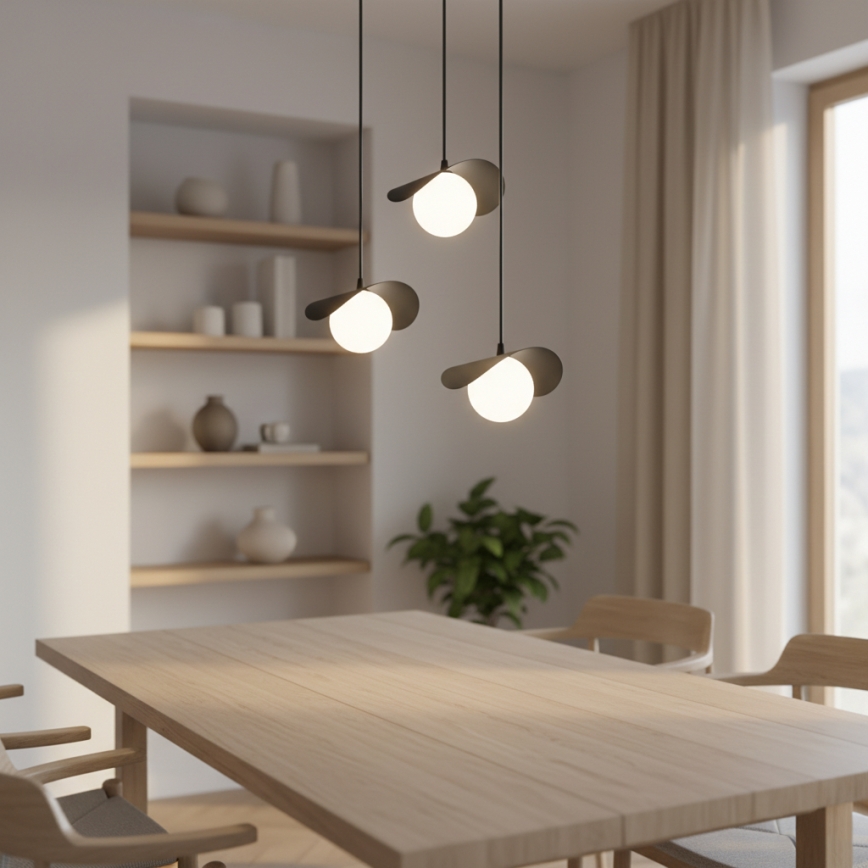 Lustr na lanku RITUAL 3xG9/8W/230V černá