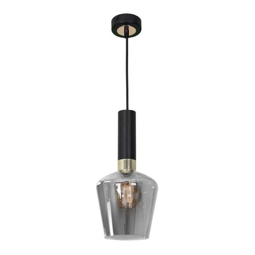 Lustr na lanku ROMA BLACK 1xE27/60W/230V