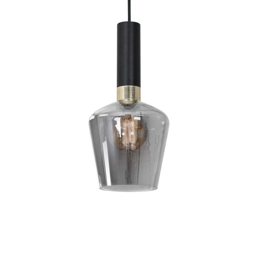 Lustr na lanku ROMA BLACK 1xE27/60W/230V