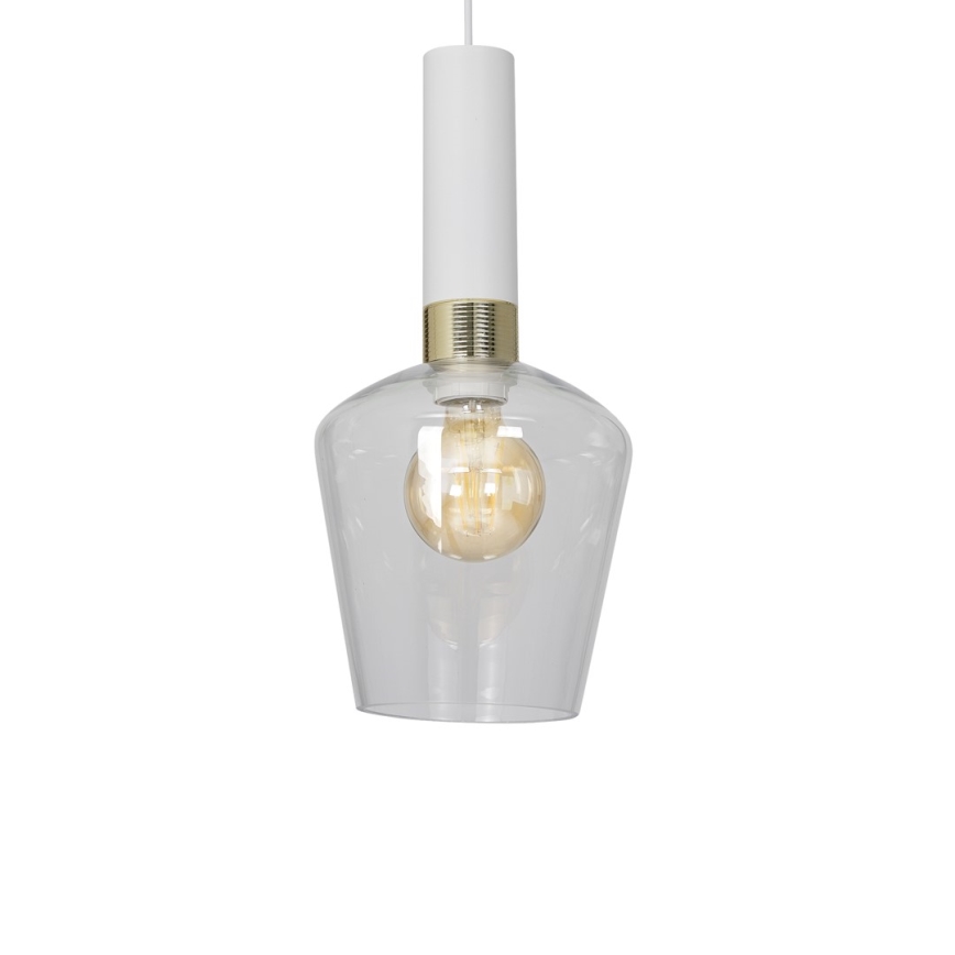 Lustr na lanku ROMA WHITE 1xE27/60W/230V