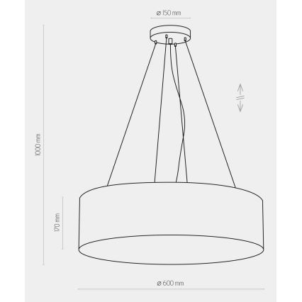 Lustr na lanku RONDO 4xE27/15W/230V zelená