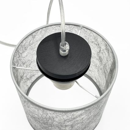 Lustr na lanku ROSA 1xE27/60W/230V černá/šedá