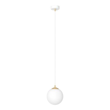 Lustr na lanku ROYAL 1xE14/10W/230V pr. 14 cm bílá