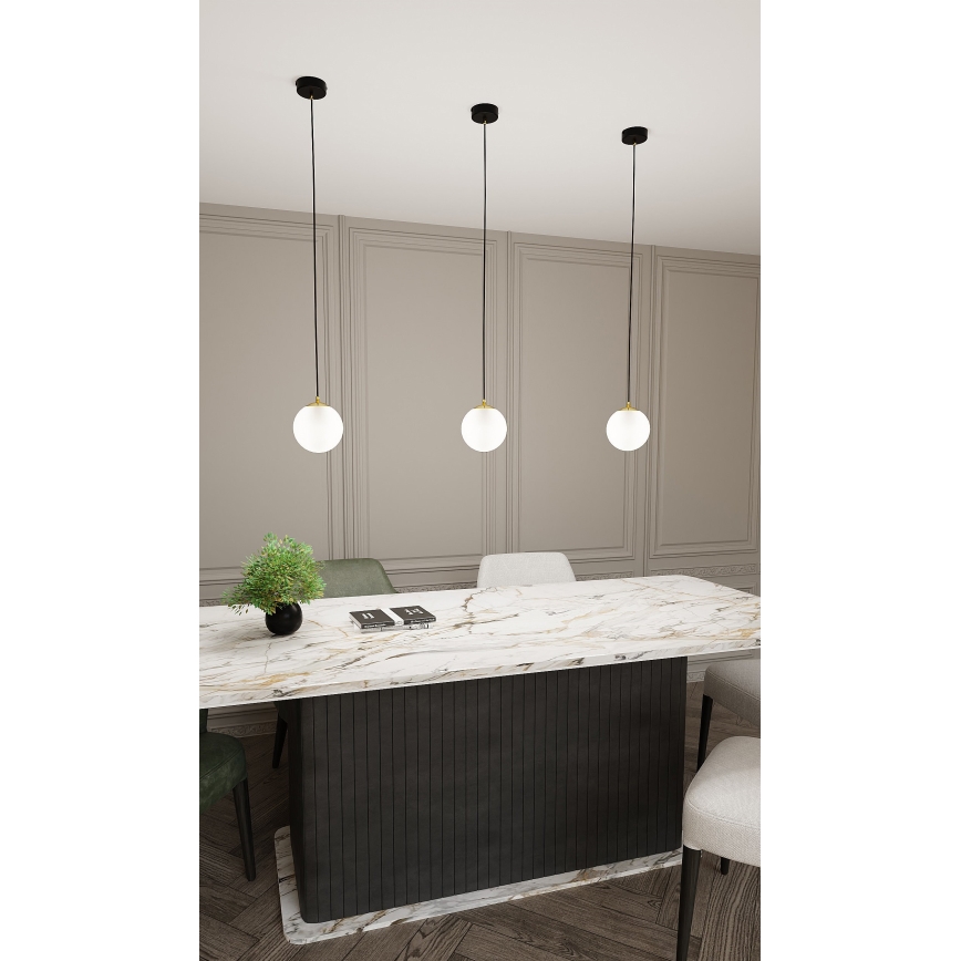Lustr na lanku ROYAL 1xE14/10W/230V pr. 14 cm černá