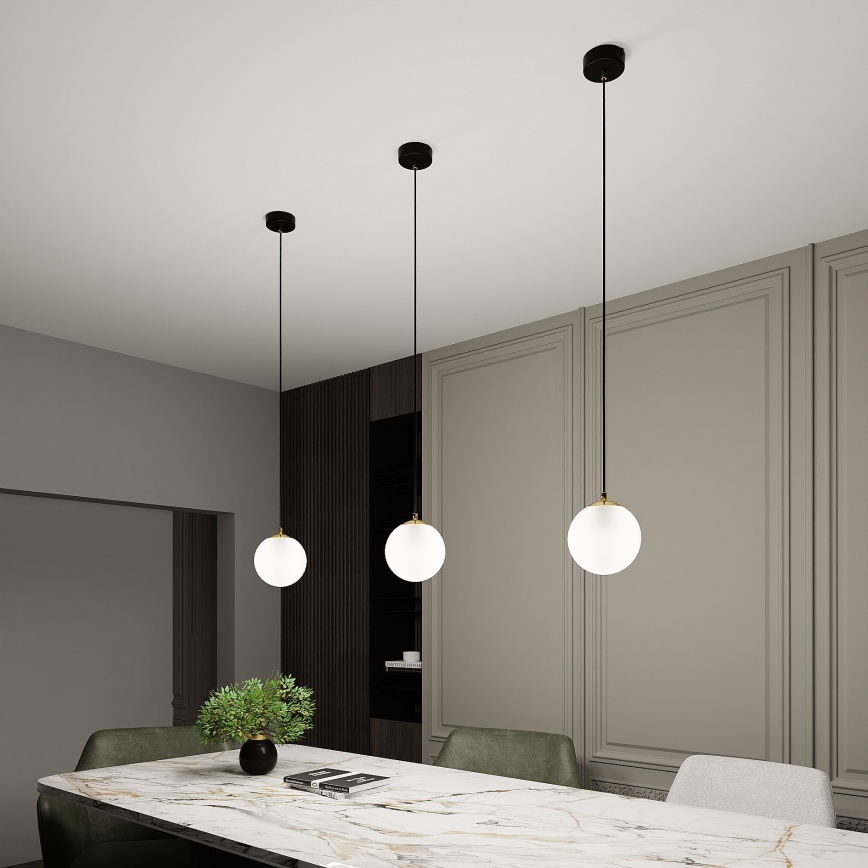 Lustr na lanku ROYAL 1xE14/10W/230V pr. 14 cm černá