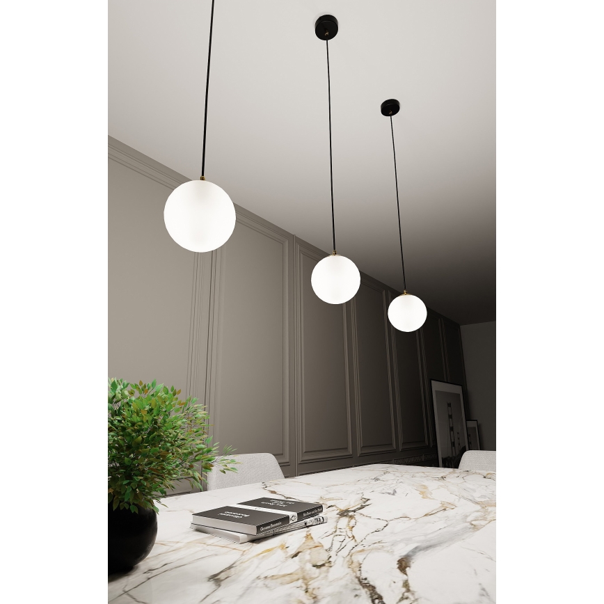 Lustr na lanku ROYAL 1xE14/10W/230V pr. 14 cm černá